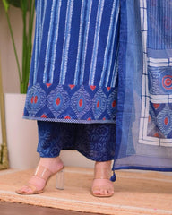 Indigo Dreams Kurta Pant With Dupatta Set