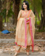 Timeless Craftsmanship Kurta Pant With Dupatta Set