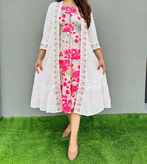 Cotton Slub Casual Sciffili Long Shrug Dress