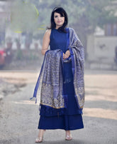 Royal Blue Suit Set with Dupatta