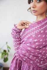 Women's Printed Cotton Dupatta Set in Full Sleeves