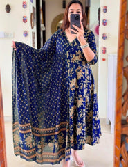 New Anarkali Kurta Set with Angrakh Style with Side Dori Attached Heavy Tassel