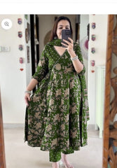 New Anarkali Kurta Set with Angrakh Style with Side Dori Attached Heavy Tassel