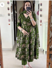 New Anarkali Kurta Set with Angrakh Style with Side Dori Attached Heavy Tassel