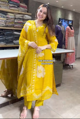 Floral Anarkali Dupatta Set