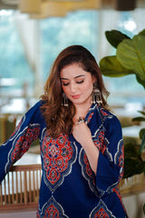 Indigo Blue Cotton Co-Ord Set