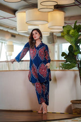 Indigo Blue Cotton Co-Ord Set