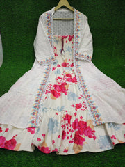 Cotton Slub Casual Sciffili Long Shrug Dress