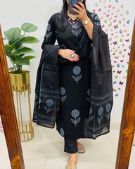 Suitkari, Black kurta set, Office wear