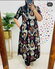 Black Printed Cotton Co-Ord Set