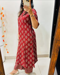 Suitkari, Jaipuri Print, Cotton Co-Ord set