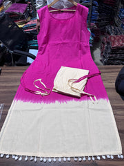 Pink Elegant Ombre Kurta & Pant Set