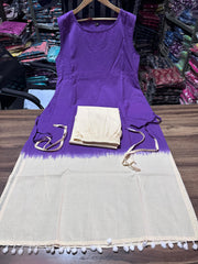 Purple Elegant Ombre Kurta & Pant Set