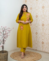 Graceful Yellow Ethnic Ensemble