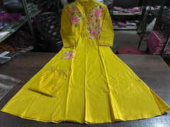 Graceful Yellow Ethnic Ensemble