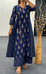 Indigo Ethnic Kurta Pant & Dupatta Set