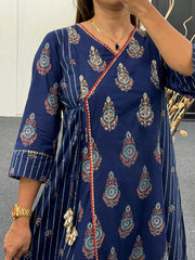 Indigo Ethnic Kurta Pant & Dupatta Set