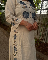 Floral Embroidered Cotton Flex Co-Ord Set