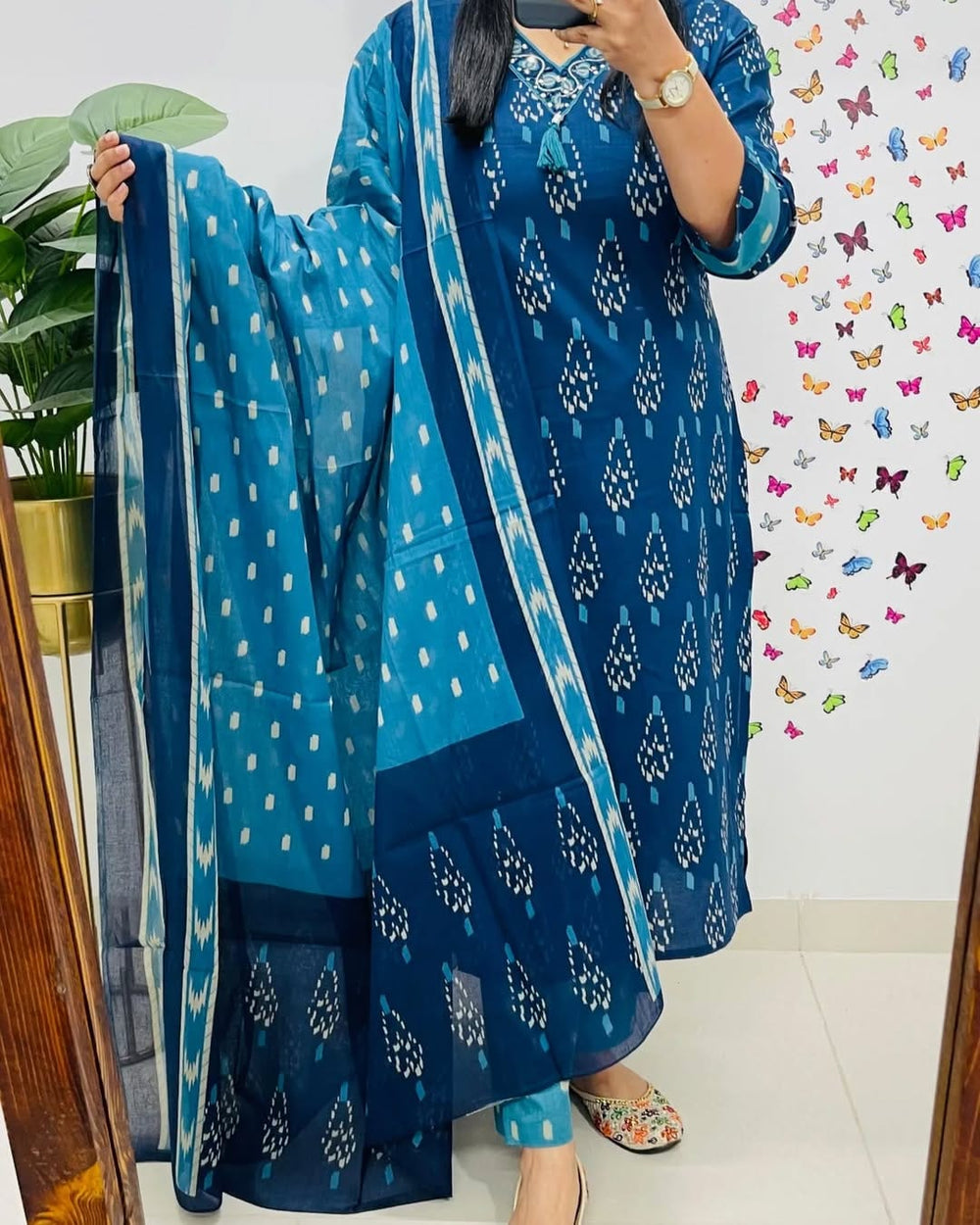 cotton dupatta set, kurta set with dupatta, suitkari