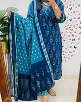 cotton dupatta set, kurta set with dupatta, suitkari