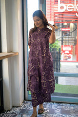 Premium Floral Fine cotton kurti Pant set