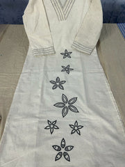 Ivory Bloom Embroidered Kurta Set
