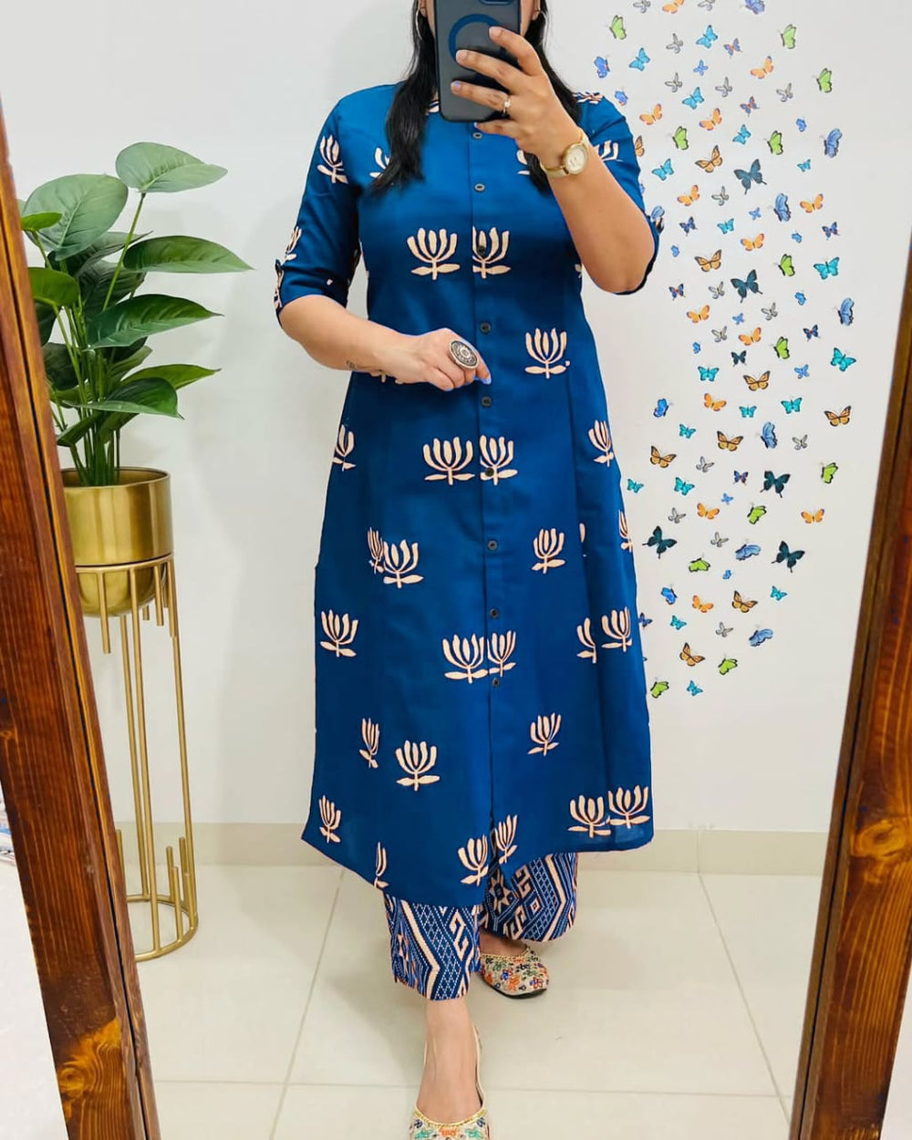 Blue co-ord set, Cotton co-ord set , Suitkari