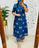 Blue co-ord set, Cotton co-ord set , Suitkari