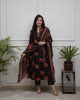 Beautiful Black Traditional Kurta Sets With Dupatta