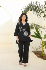 Beautiful Black Cotton Co-Ord Set