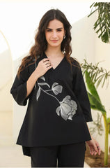 Beautiful Black Cotton Co-Ord Set