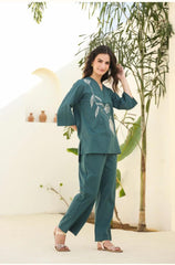 Blue Kurta Set, Cotton Kurta Set, Suitkari