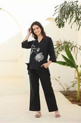 Beautiful Black Cotton Co-Ord Set