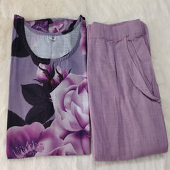 Lavender co-ord set, cotton co-ord set, suitkari