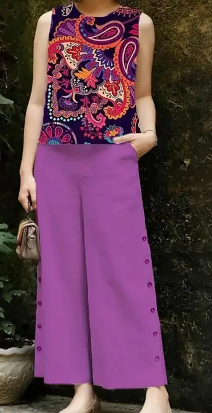 Lavender Co-Ord Set, Cotton co-ord set, suitkari