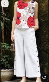 White co-ord set, cotton co-ord set, suitkari