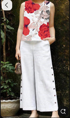 White co-ord set, cotton co-ord set, suitkari