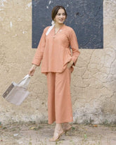 Beautiful Cotton Peach Co-Ord Set