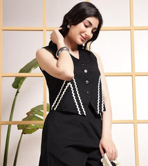 Black co-ord set, cotton co-ord set , Suitkari