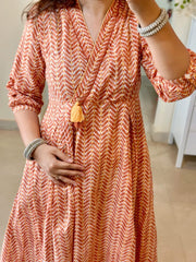 orange midi dress, cotton midi dress, suitkari