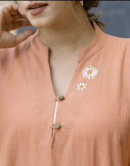 Beautiful Cotton Peach Co-Ord Set