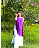 Purple Elegant Ombre Kurta & Pant Set