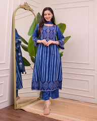 Indigo Dreams Kurta Pant With Dupatta Set