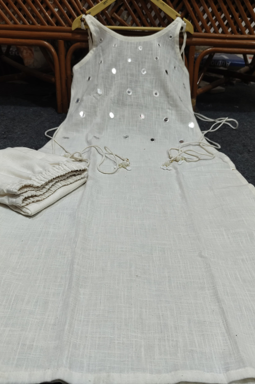 white co-ord set, cotton co-ord set, suitkari