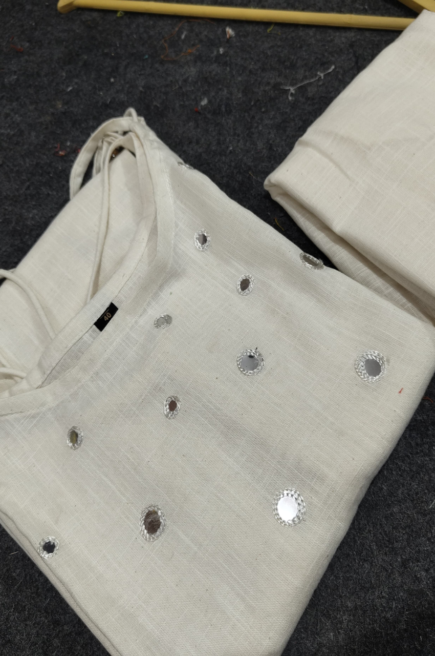 white co-ord set, cotton co-ord set, suitkari