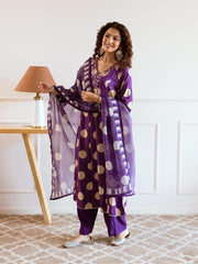 Polka Dot A Line Dupatta Set