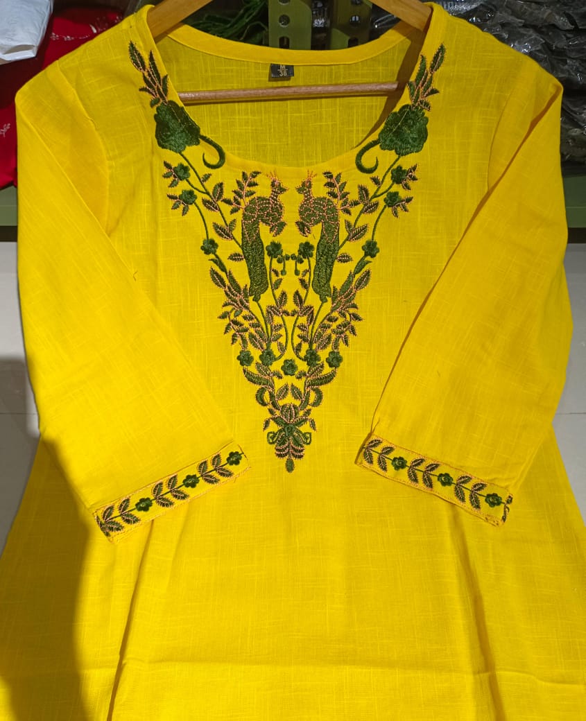 Embroidered Kurta Pant With Madhubani Dupatta Set
