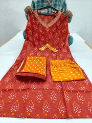 Ruby Red Heritage Kurta Pant Set With Dupatta