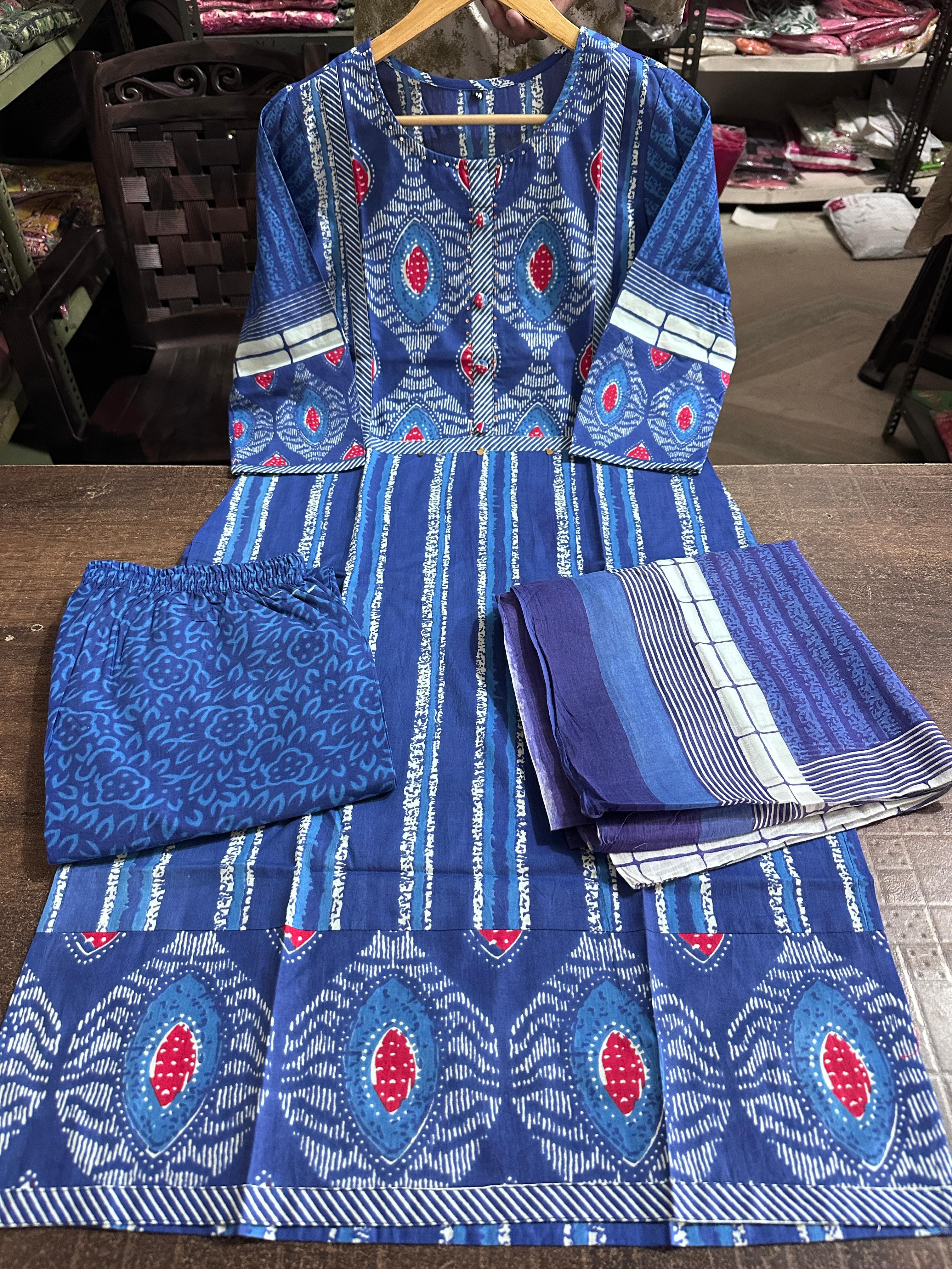 Indigo Dreams Kurta Pant With Dupatta Set