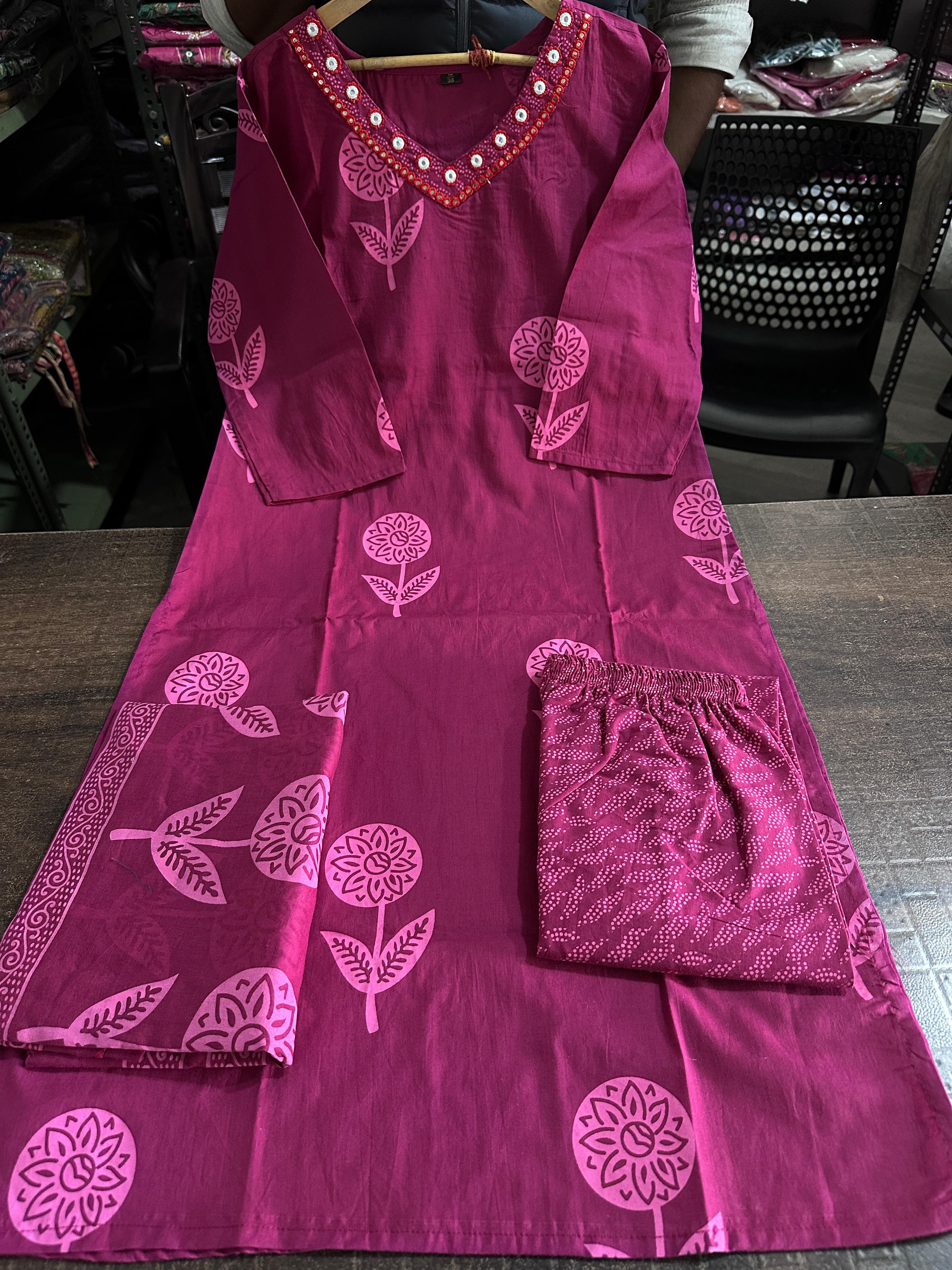 Magenta Charm Floral Print Set